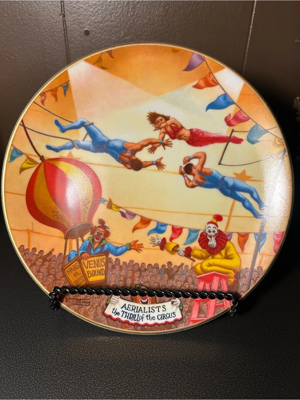 AERIALISTS Ringling Bros. and Barnum & Bailey Circus Collector Plate w/ COA
